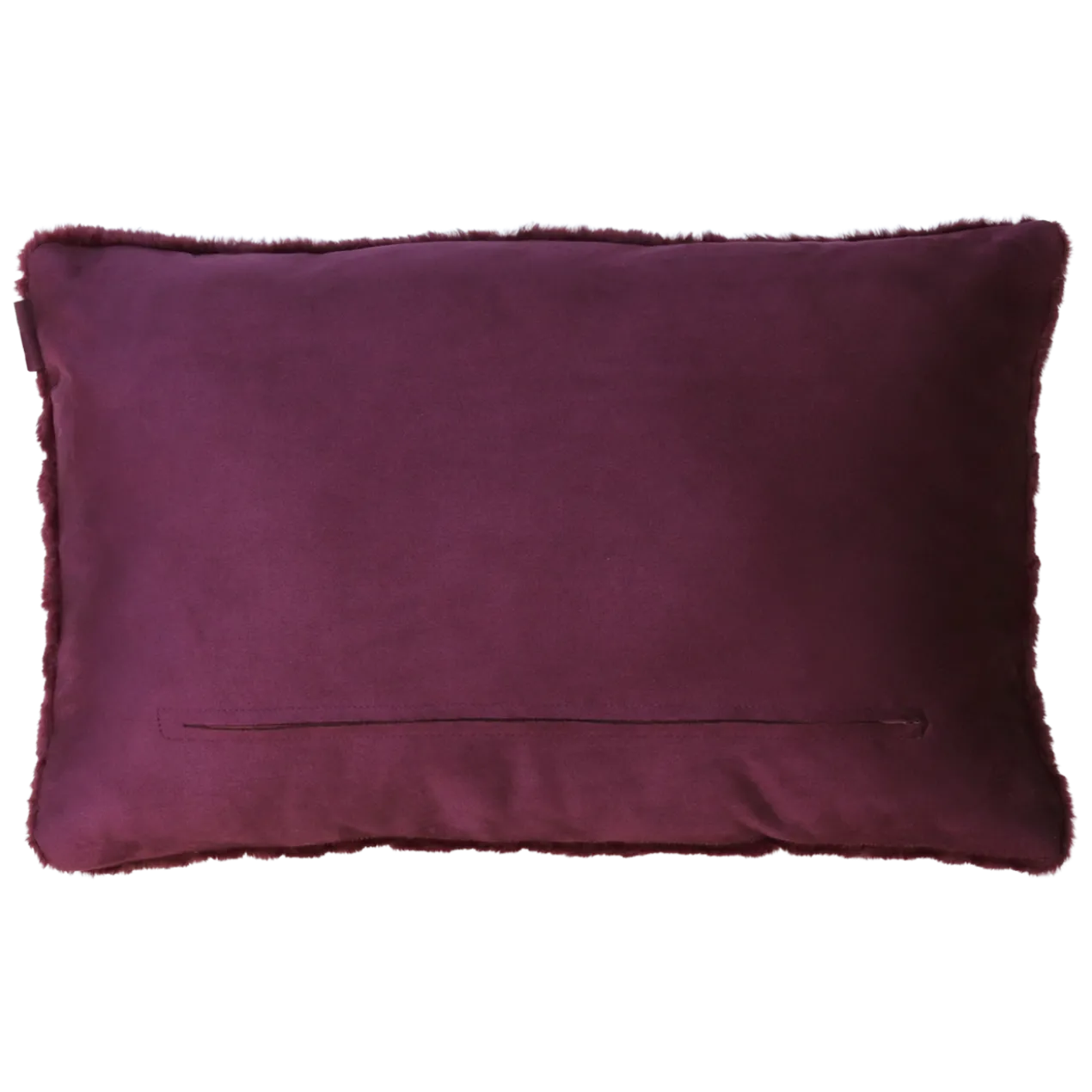 Sierkussen bont ruit bordeaux 56x36 cm