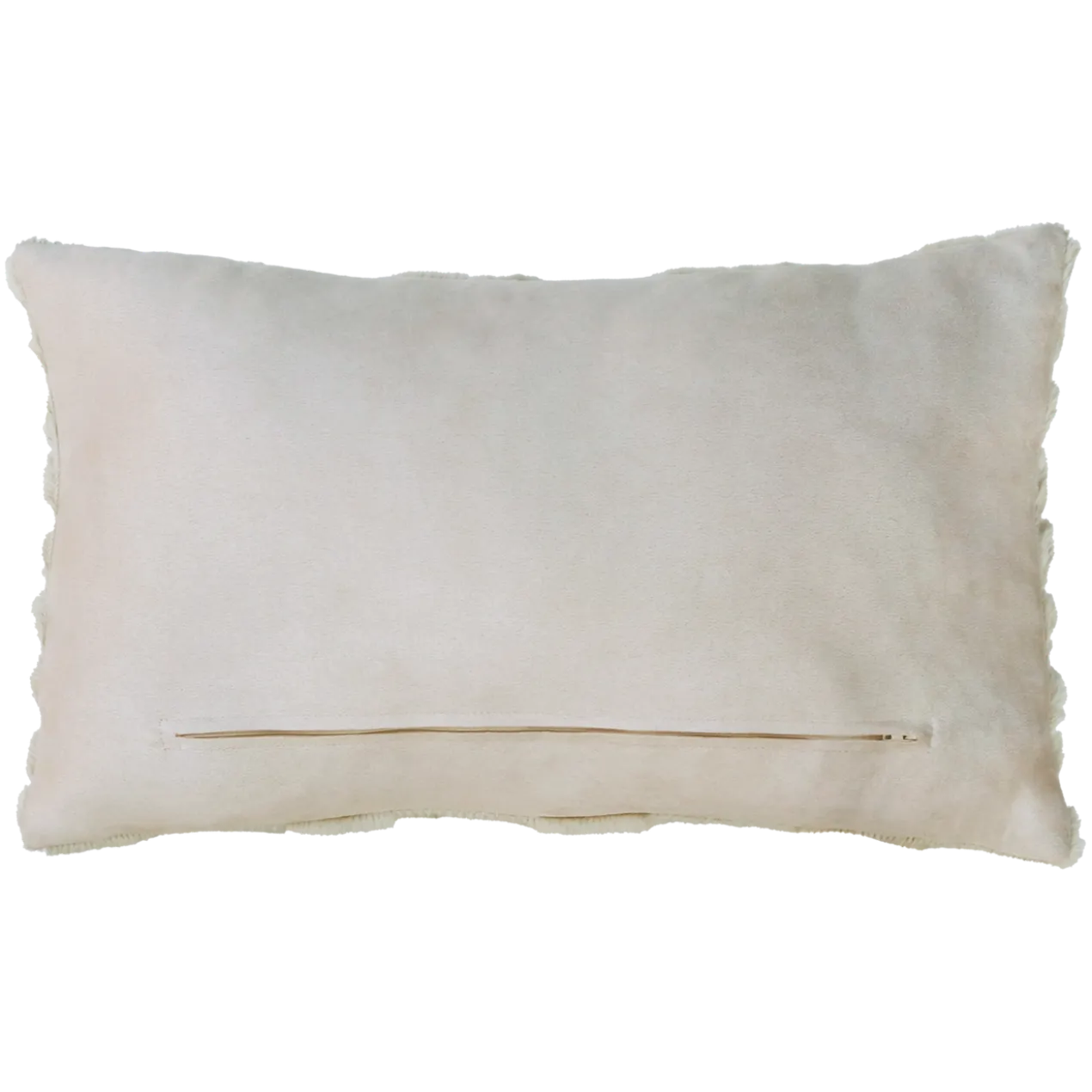 Sierkussen bont ruit ecru 56x36 cm