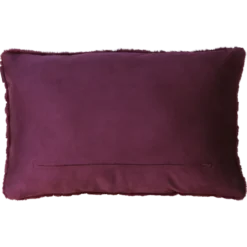 Sierkussen bont suede dot bordeaux 57x37 cm
