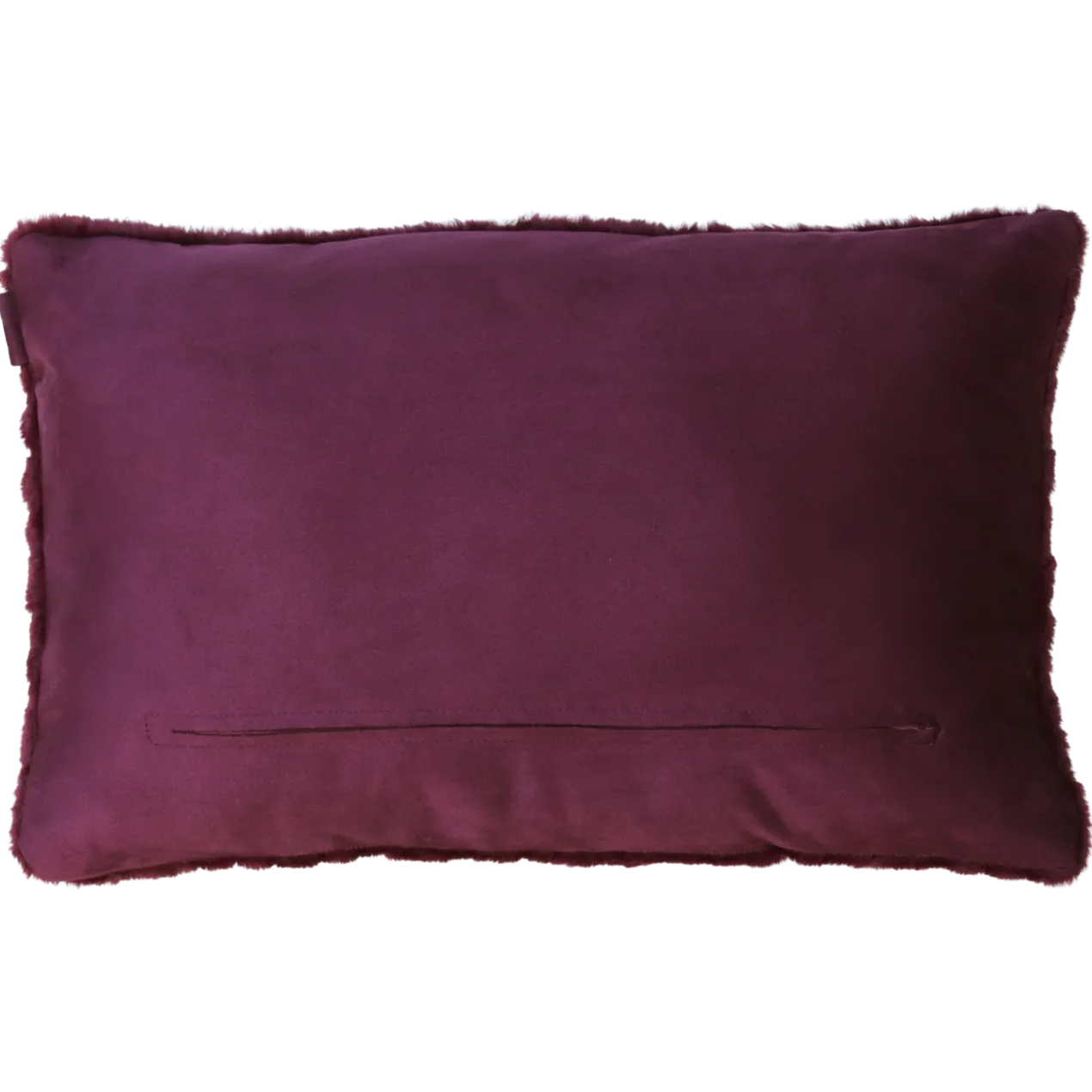 Sierkussen bont suede dot bordeaux 57x37 cm