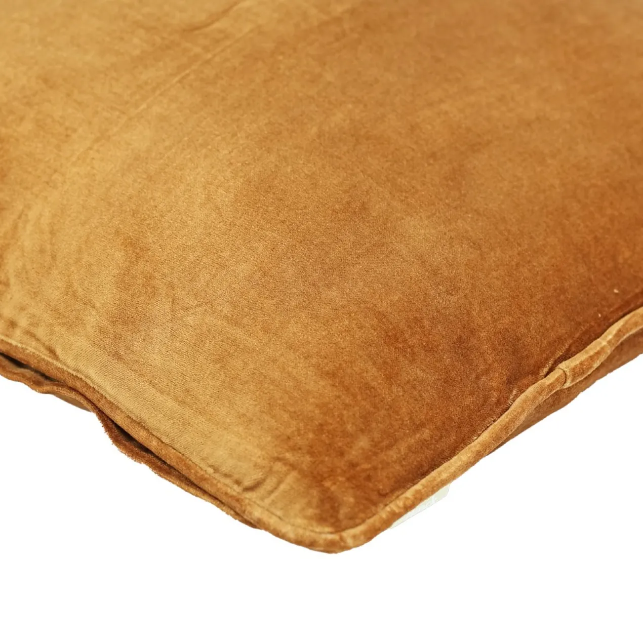 Sierkussen Cord piping velours gold 45x45 cm