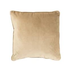 Sierkussen Cord piping velours beige 45x45 cm