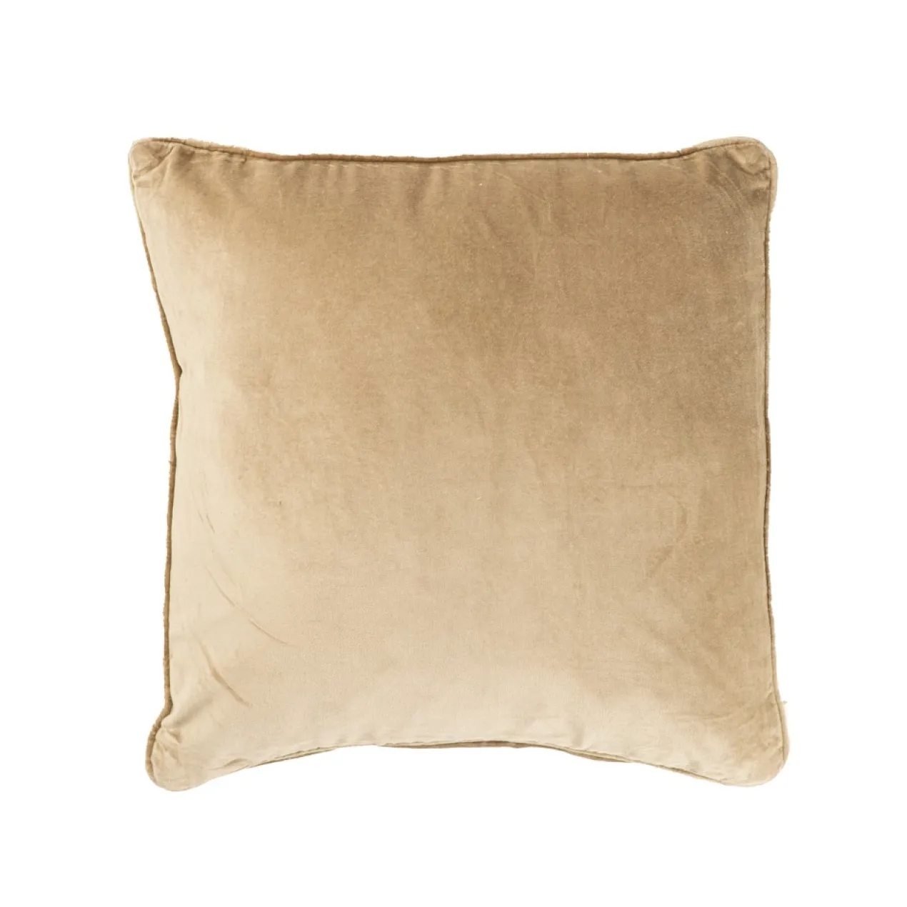 Sierkussen Cord piping velours beige 45x45 cm