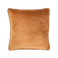 Sierkussen Cord piping velours cognac 45x45 cm