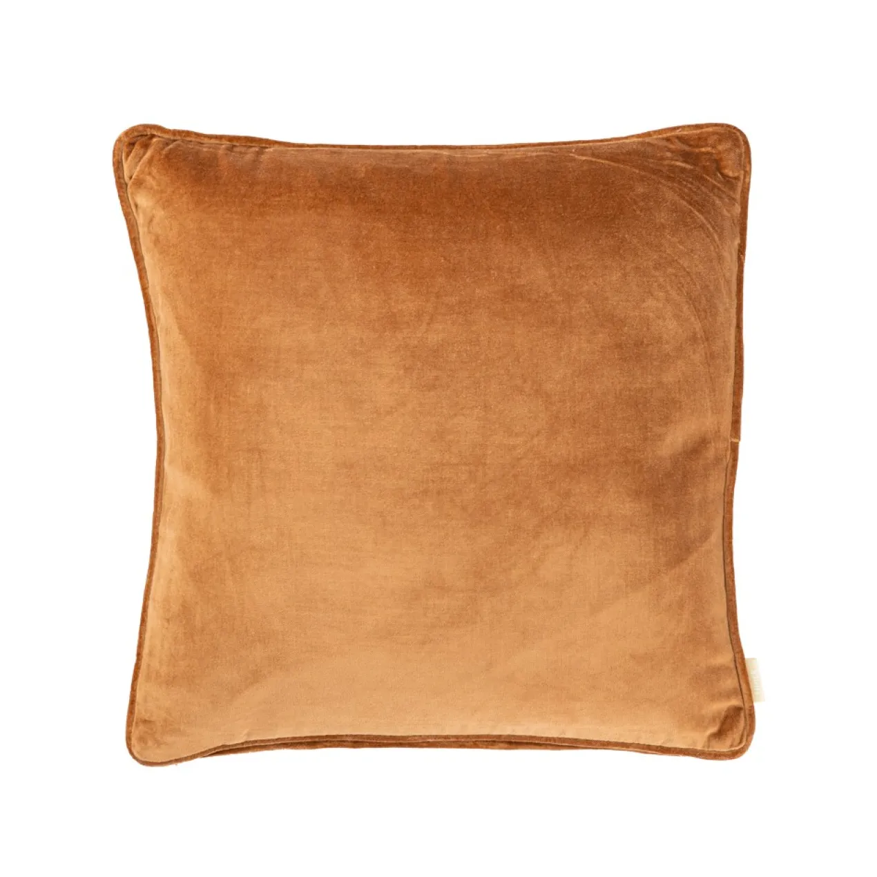 Sierkussen Cord piping velours cognac 45x45 cm
