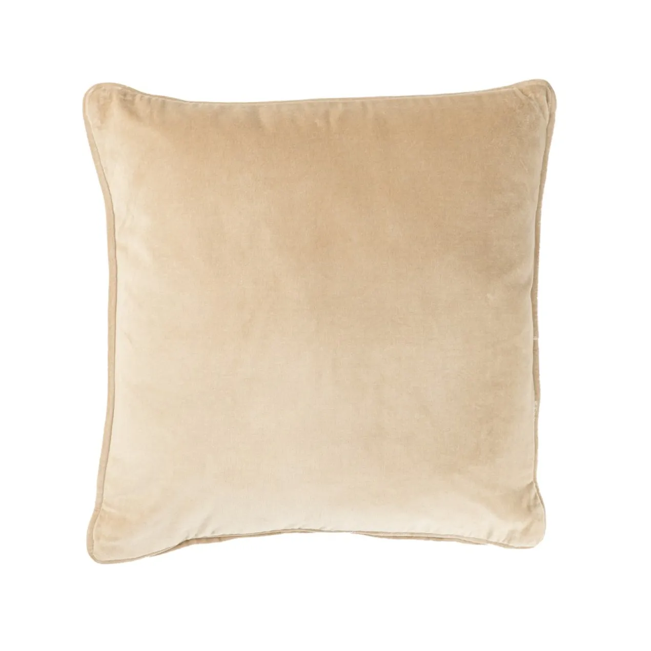 Sierkussen Cord piping velours natural 45x45 cm