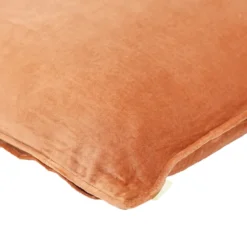 Sierkussen Cord piping velours orangebrass 45x45 cm