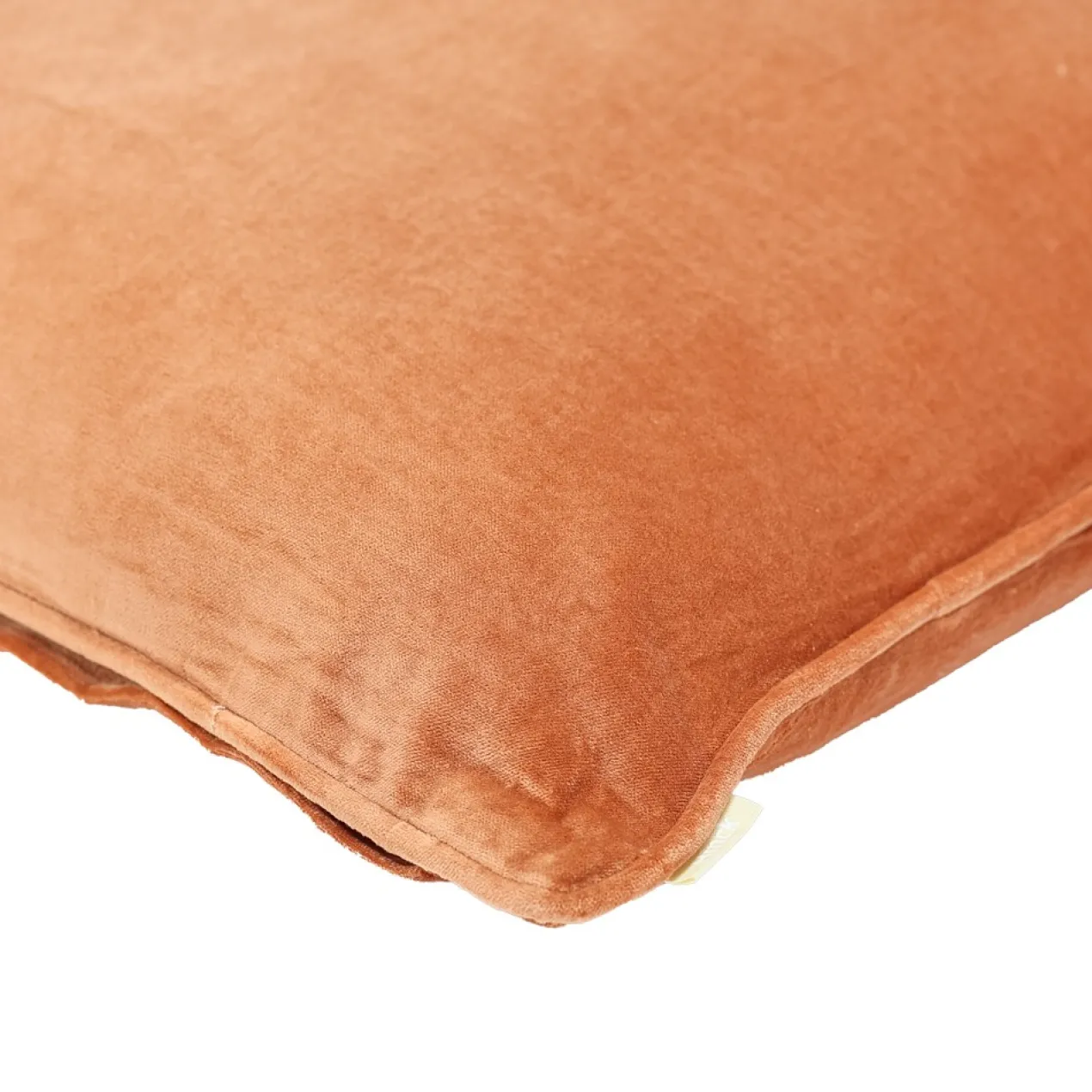 Sierkussen Cord piping velours orangebrass 45x45 cm