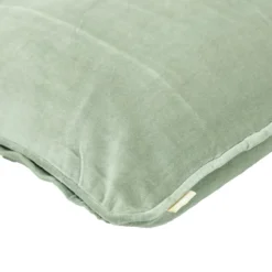 Sierkussen Cord piping velours dewgreen 45x45 cm