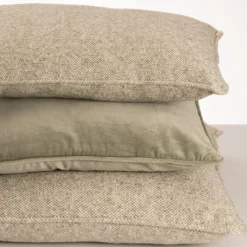 Sierkussen Cord piping velours dewgreen 45x45 cm