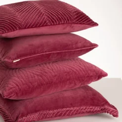 Sierkussen Curve velours blushpink 50x50 cm