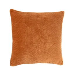 Sierkussen Curve velours cognac 50x50 cm