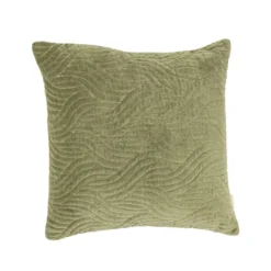 Sierkussen Curve velours eucalyptus 50x50 cm