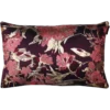 Sierkussen flower aubergine goud 57x37 cm