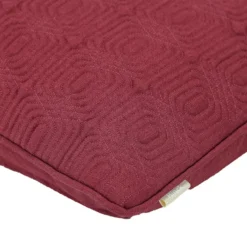 Sierkussen Geo Deco linnen aubergine 35x55 cm