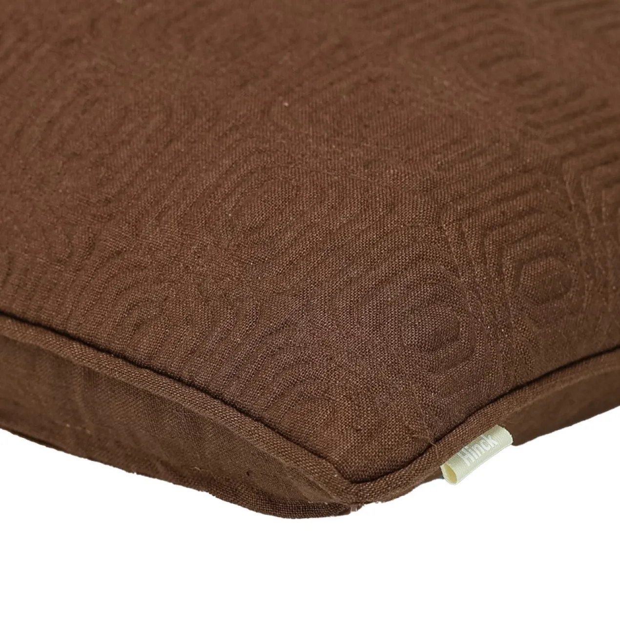 Sierkussen Geo Deco linnen mocca macha 35x55 cm
