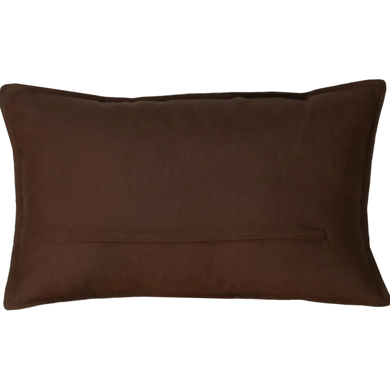 Sierkussen grof linnen d.chocolate 58x37 cm
