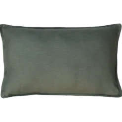 Sierkussen grof linnen jade groen 59x39 cm
