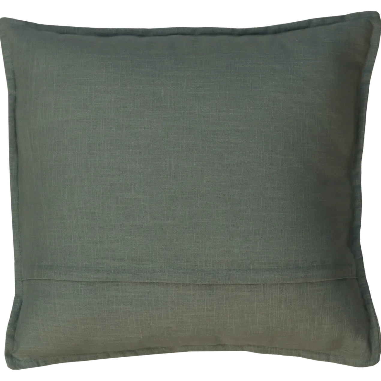 Sierkussen grof linnen jade groen 48x48 cm