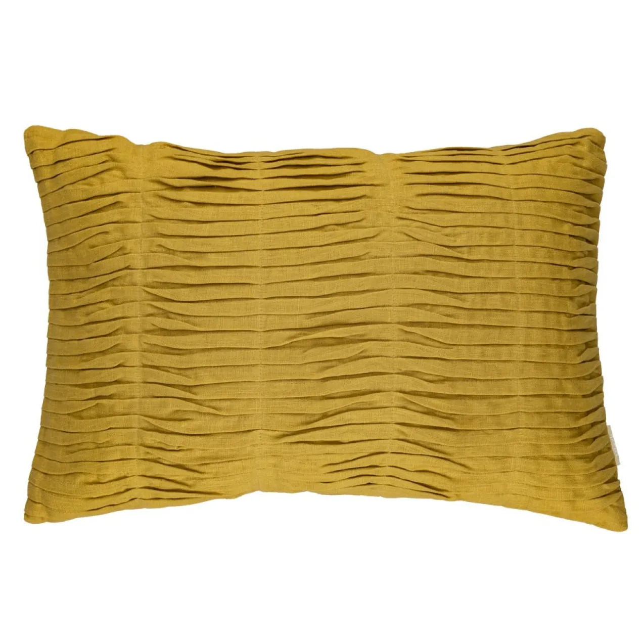 Sierkussen linnen Small wave mustard 35x50 cm