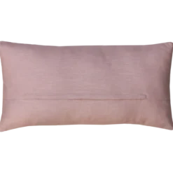 Sierkussen linnen streep bordeaux roze 64x33 cm