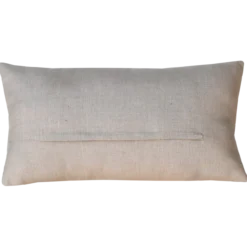 Sierkussen linnen streep dark chocolate zand 64x33 cm