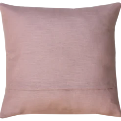 Sierkussen linnen streep dark chocolate roze 45x45 cm
