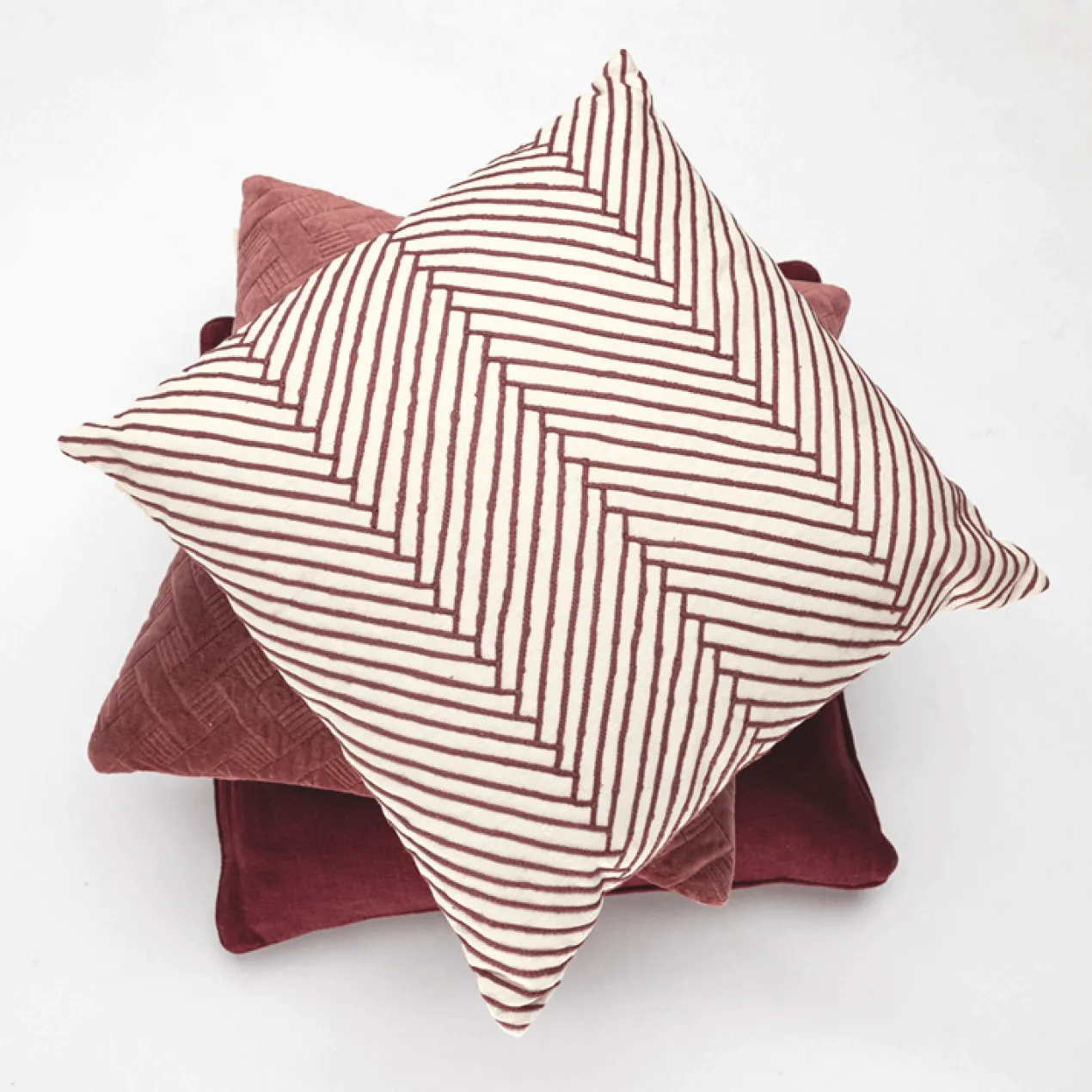 Sierkussen linnen washed aubergine
