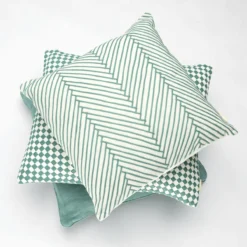 Sierkussen linnen washed seablue