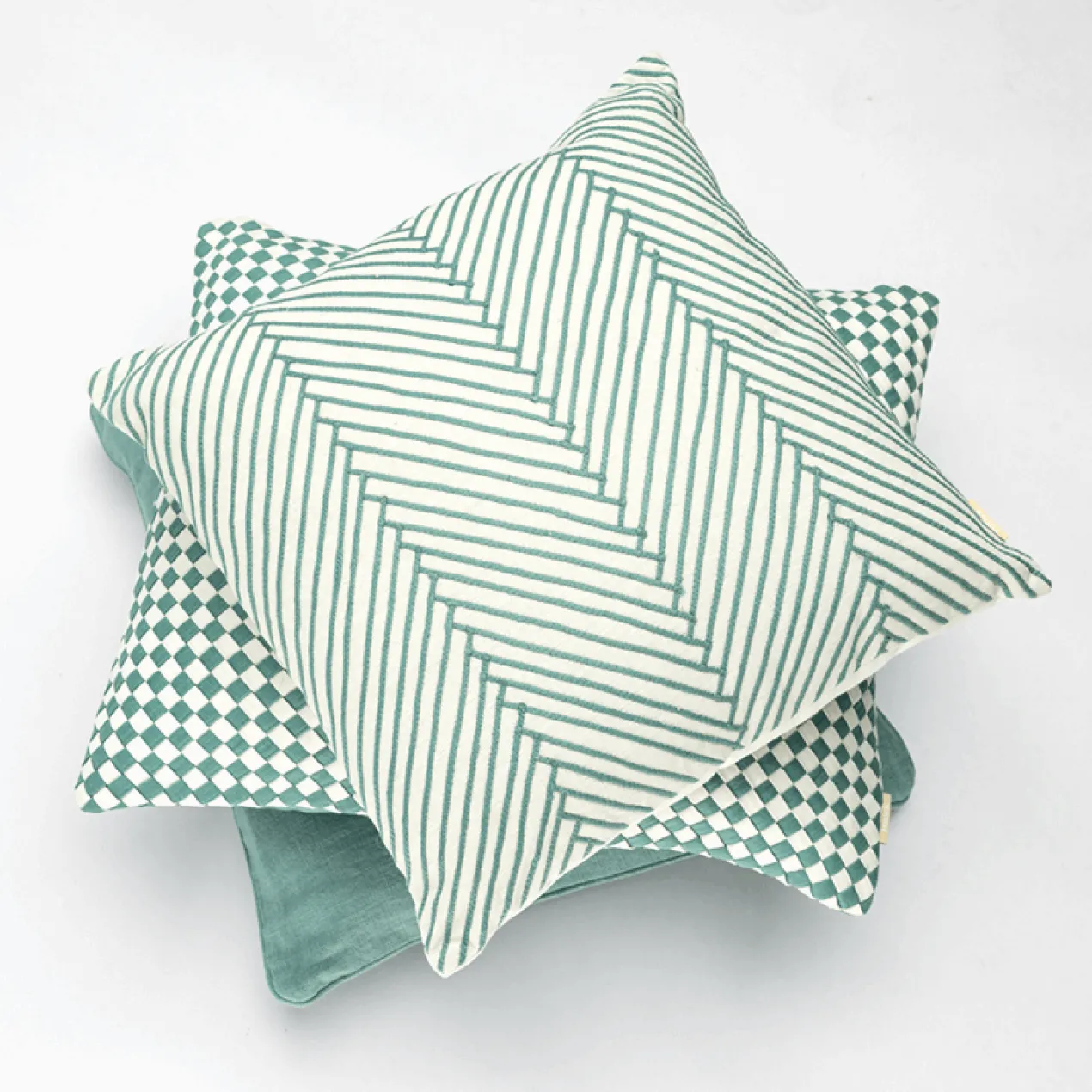 Sierkussen linnen washed seablue