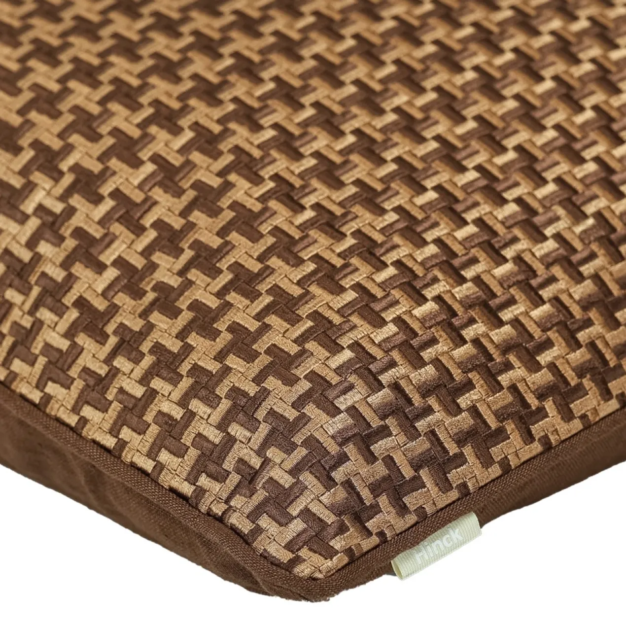 Sierkussen Richstitch linnen mocca macha 40x40 cm