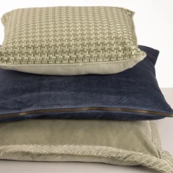 Sierkussen Richstitch linnen dewgreen 40x40 cm