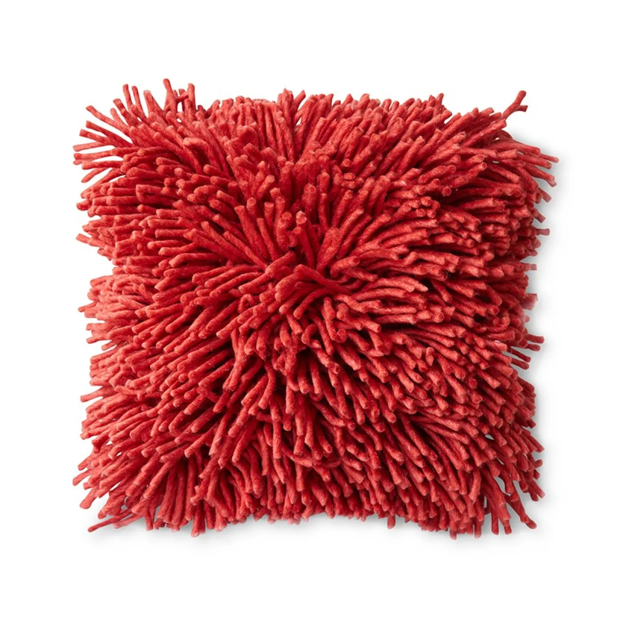 Sierkussen Rugged woolen cherry red 50x50 cm