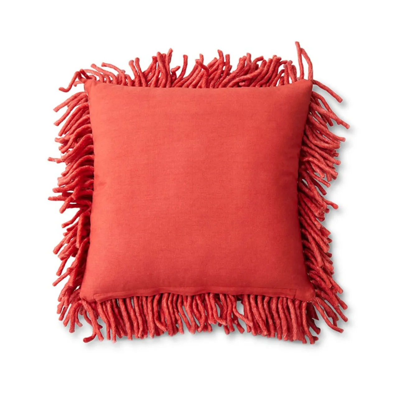 Sierkussen Rugged woolen cherry red 50x50 cm