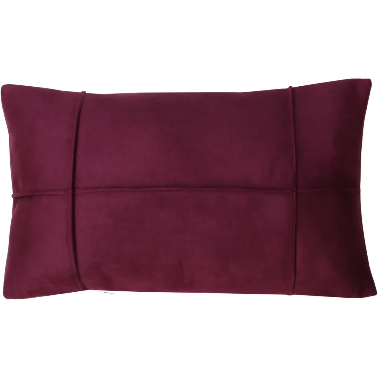 Sierkussen ruit suède aubergine 57x36 cm
