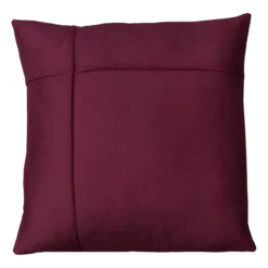 Sierkussen ruit suède aubergine 47x47 cm