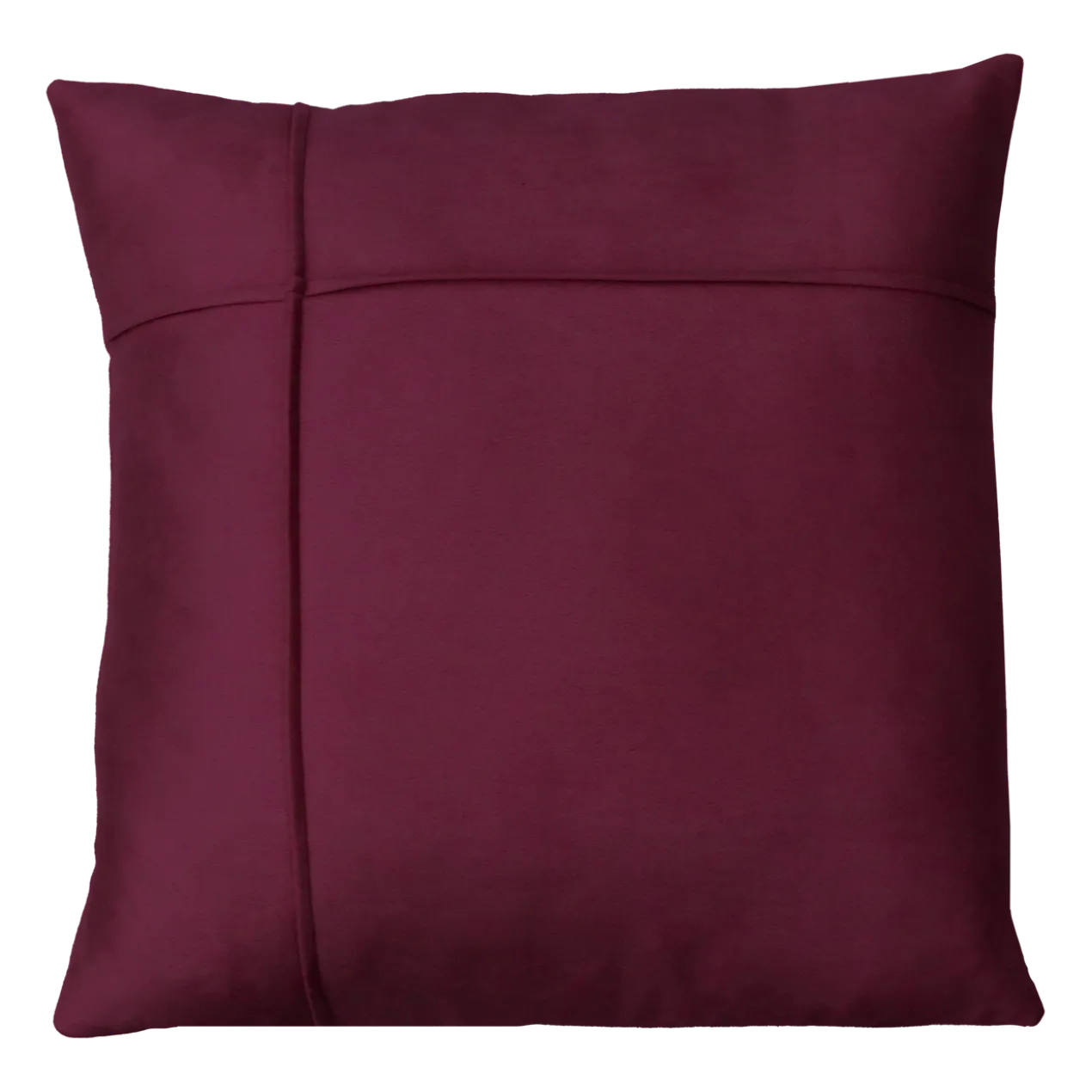 Sierkussen ruit suède aubergine 47x47 cm