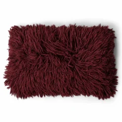 Sierkussen Shaggy bordeaux