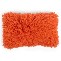 Sierkussen Shaggy orange
