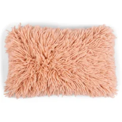 Sierkussen Shaggy peach