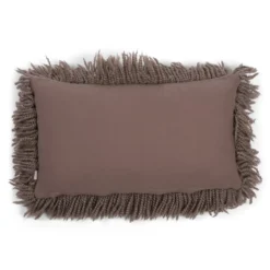Sierkussen Shaggy taupe