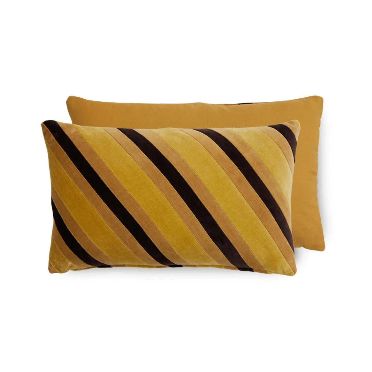 Sierkussen Striped velvet Honey 50x30 cm