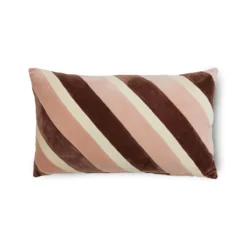 Sierkussen Striped velvet Rose 60x35 cm