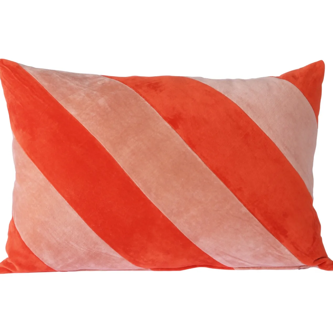 Sierkussen Striped Velvet 60x40 cm red/pink