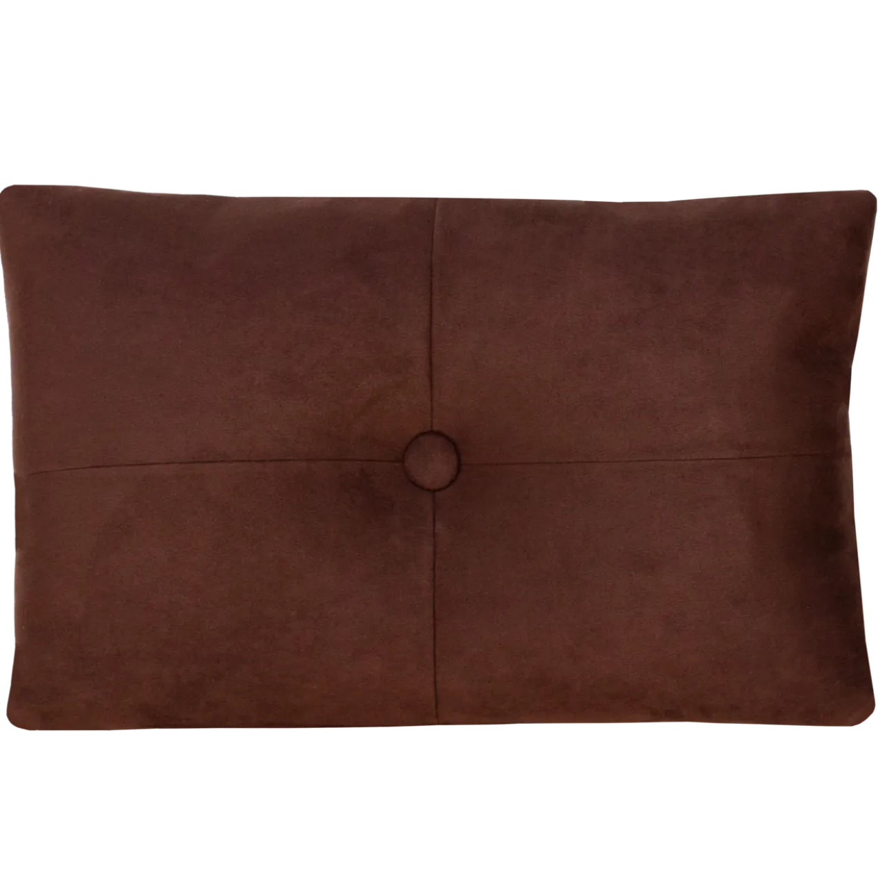 Sierkussen suède knoop dark chocolate 55x37 cm