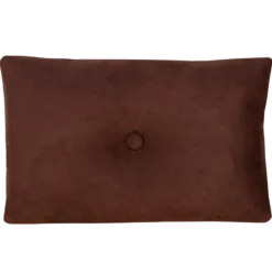 Sierkussen suède knoop dark chocolate 55x37 cm