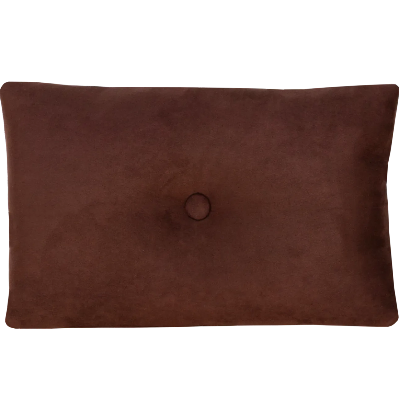 Sierkussen suède knoop dark chocolate 55x37 cm