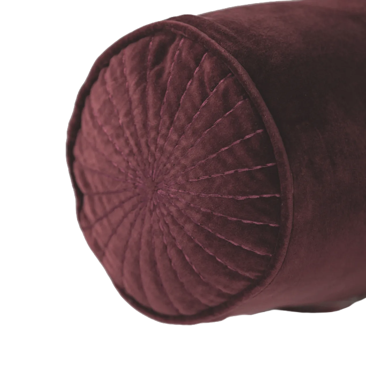 Sierkussen velours bolster aubergine