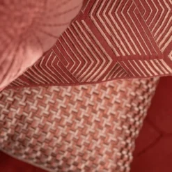 Sierkussen velours bolster mineralred