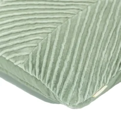 Sierkussen velours tucked allover dewgreen